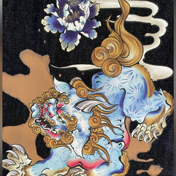 Evisu Komainu Denim Kimono NWOT - Picture 4 of 13